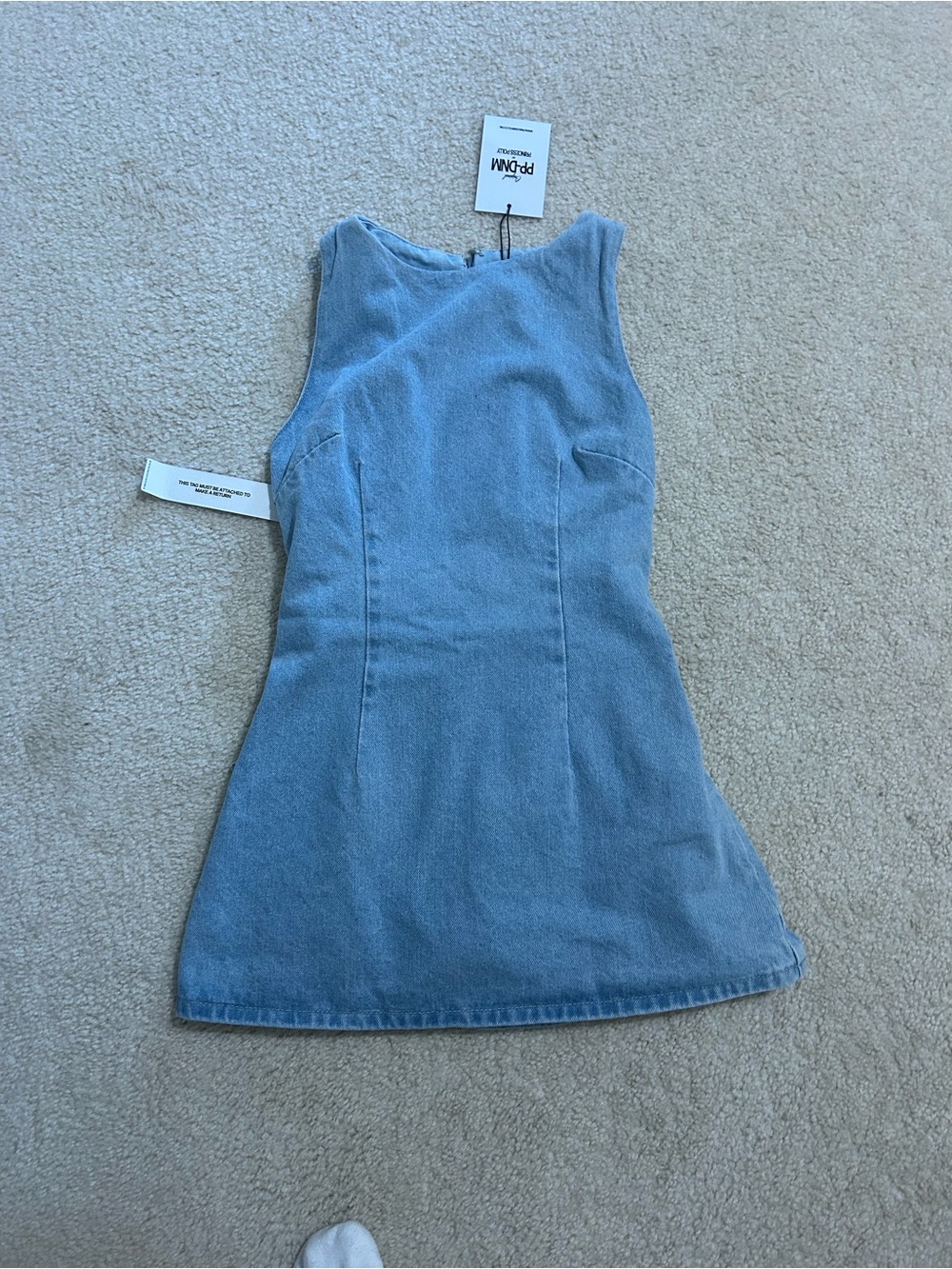 Princess Polly Light Blue Denim Mini Dress - Picture 4 of 6